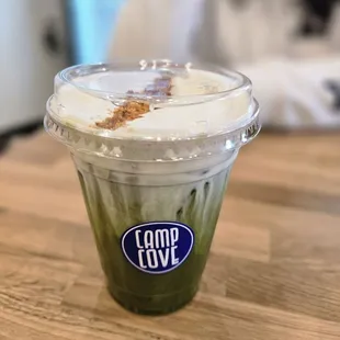 Iced honey comb matcha