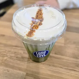 Iced honey comb matcha