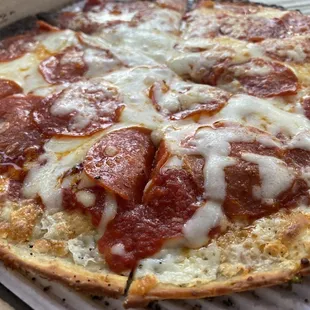 Customer built cauliflower crust pizza