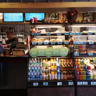 Lots of hot and cold drinks, various pastries to replace calories burned off skiing.