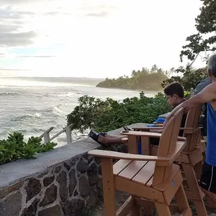 Sunrise mornings from the picturesque beachfront property.