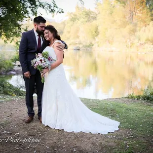 Us near the ceremony location. Look at that view!!!!