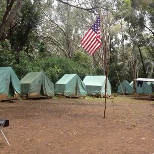 The old tents. Troop # 39 Palama Settlement