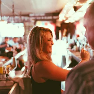 Alanna taking care of our patrons!