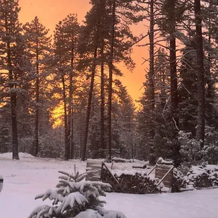 Sunset Over Fresh Snow at Camp St. Nicholas