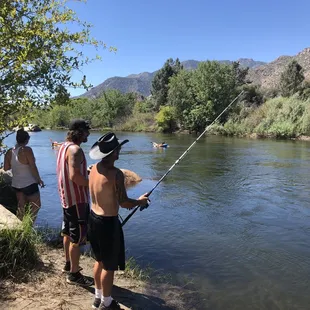 Fishing on the riverbank site 42 July 2019
