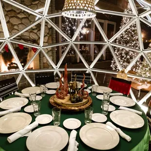 Camp Ti offers igloo dining during the winter months. All igloos must be reserved online.