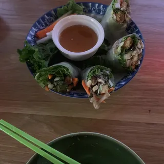 Hen of the Woods Spring Rolls