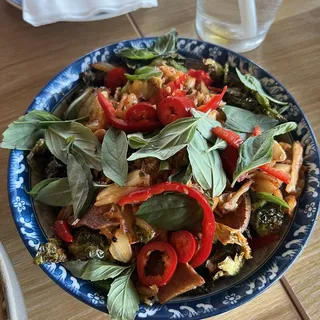 Vegan Kimchi Brussels sprouts