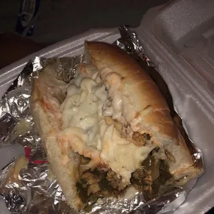 Philly Chicken with Green Peppers, Jalapeño, Teriyaki Sauce, Onions, &amp; Mayo