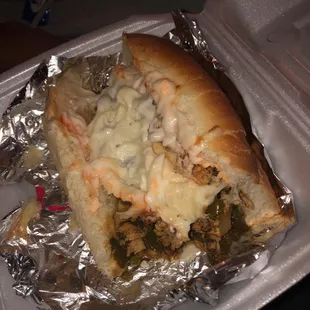 Philly Chicken with Green Peppers, Jalapeño, Teriyaki Sauce, Onions, &amp; Mayo