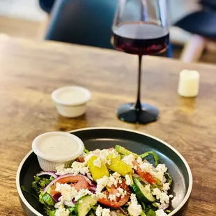 Greek Salad. Superb OuiOui. Adding to my list of fave salade places OuiOui. Winners Circle :)...