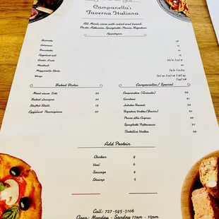 current Menu.