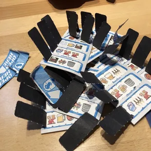 a child&apos;s hand reaching for a pack of bandages