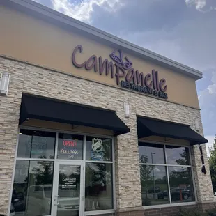 the front of the restaurant
