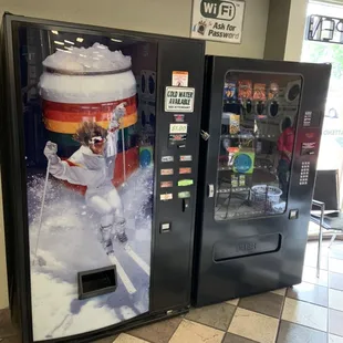 On site vending of snacks and soda. We also have bottled water.