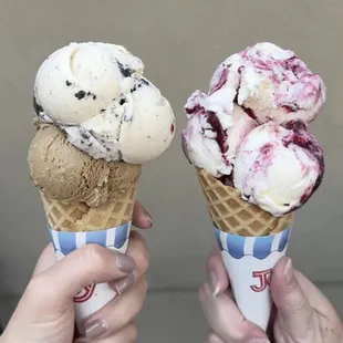 Double scoops on cones