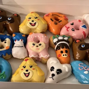 a box of assorted donuts