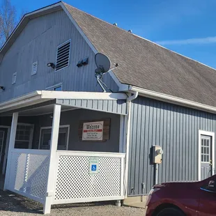 a car parked outside