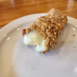 a piece of food on a plate