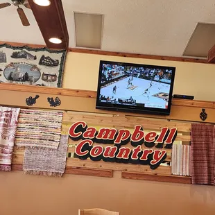 a television on the wall