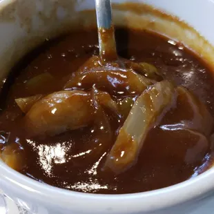 That Jager sauce with onions &amp; peppers!  So good.