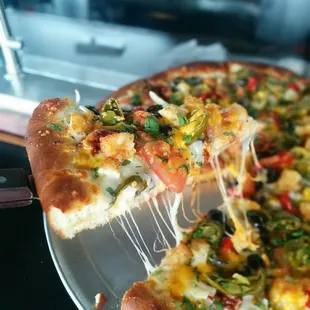 Chorizo Fiesta BREAKFAST pizza...served Sat 10-2!