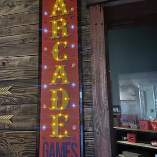 a sign for campella's games