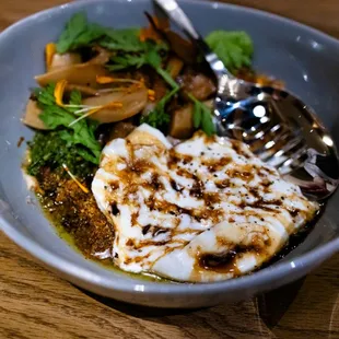 burrata and mushrooms