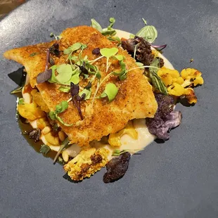 Halibut with cauliflower