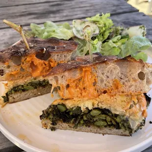 Charred Broccoli and Kraut Sandwich