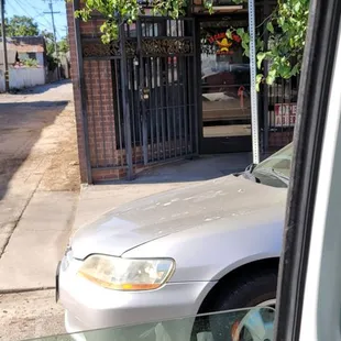 a car parked on the side of the road