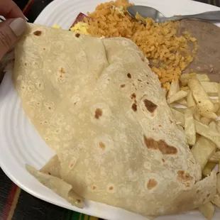 Homemade flour tortillas