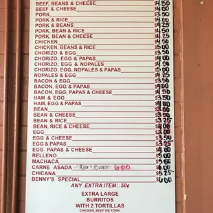 Order breakfast or lunch burritos.