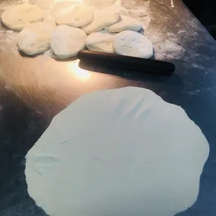 Fresh homemade flour tortillas