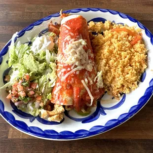 Chicken Fajita Burrito Lunch