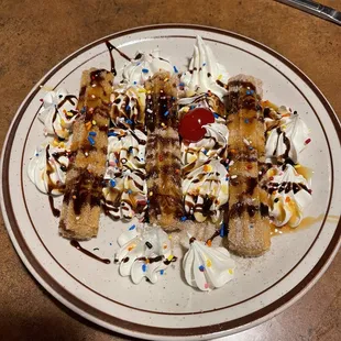 The churro dessert here is nice.