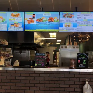 menus on the wall