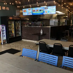 the inside of a restaurant