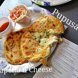 two quesadillas on a plate