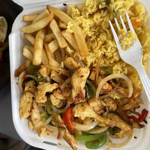 Chicken Fajita with fries