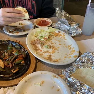 As you can see this is the fajita plate picked almost clean. We were stuffed and loved every bite.