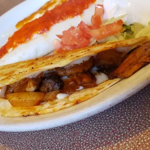 Mushroom quesadilla
