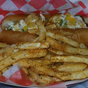 chicken sub with fries (I added old bay)