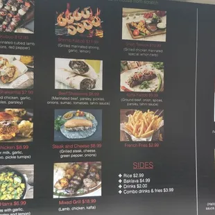 ramen and noodles, menu