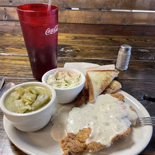 Comfort food - chicken fried chicken lunch special