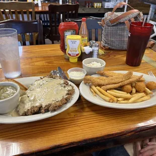 Chicken Fried Steak &amp; Fried Catfish