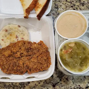 Delicious...  CFS so tender a great home cooked lunch 9$