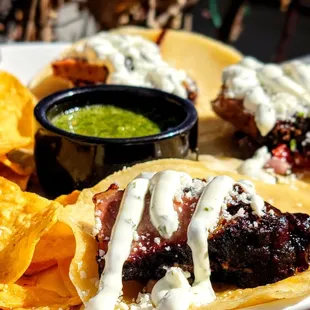 BBQ Tacos with brisket