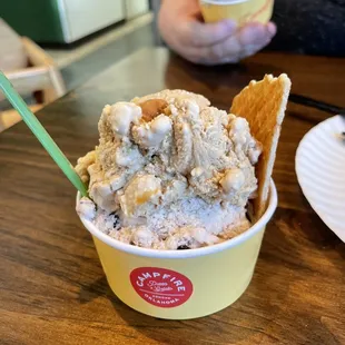 Salted Caramel and S'mores Gelato
